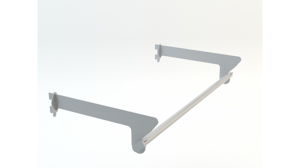 Patterned Shelf Holder, Chrome, 60cm - 90cm - 120cm